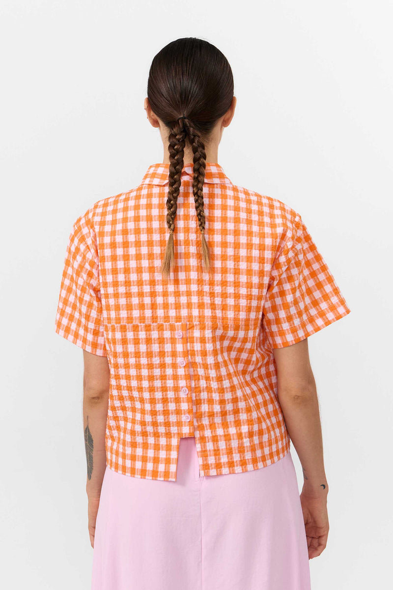 EDER SHIRT CHECK ORANGE