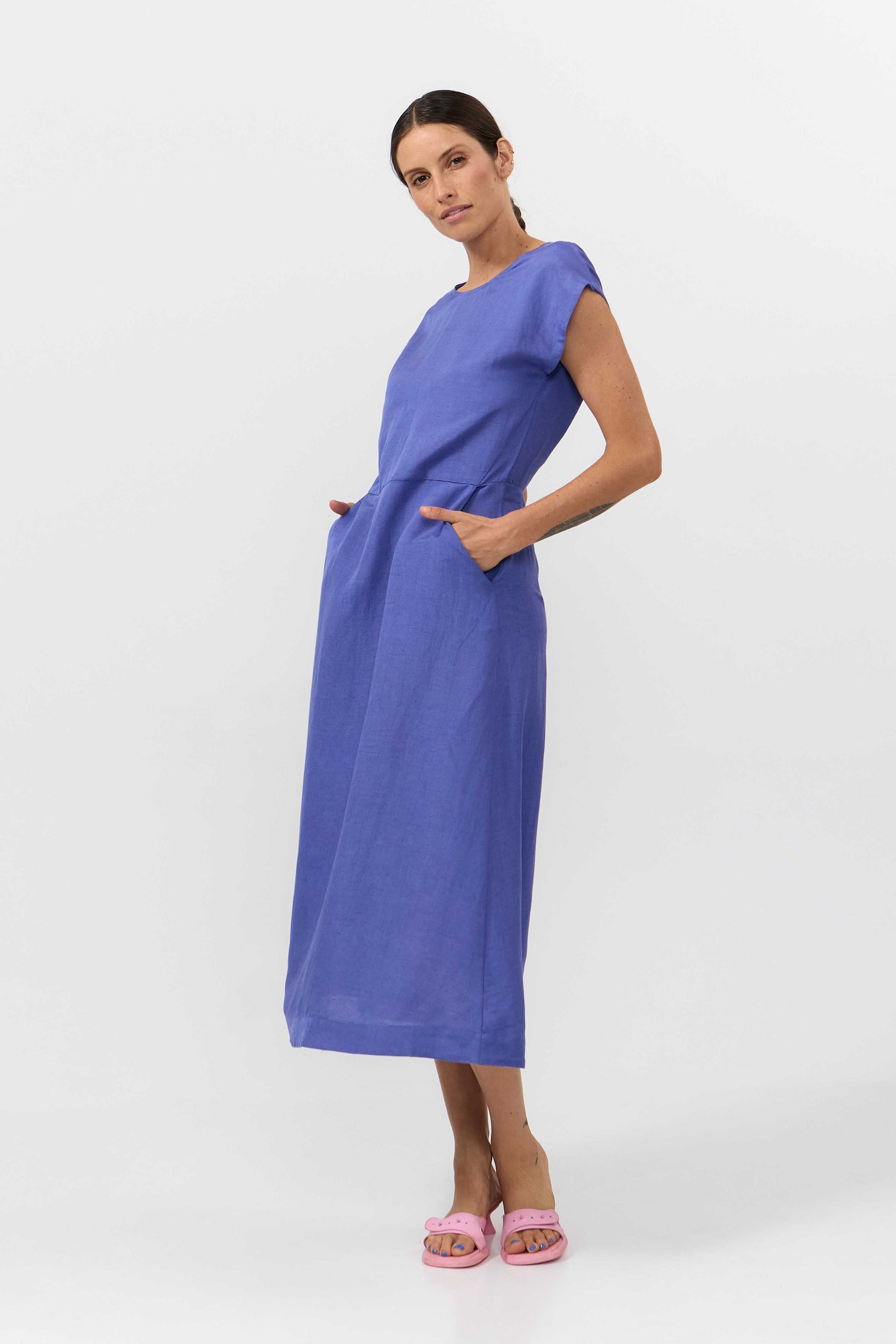 TINTO DRESS MID BLUE