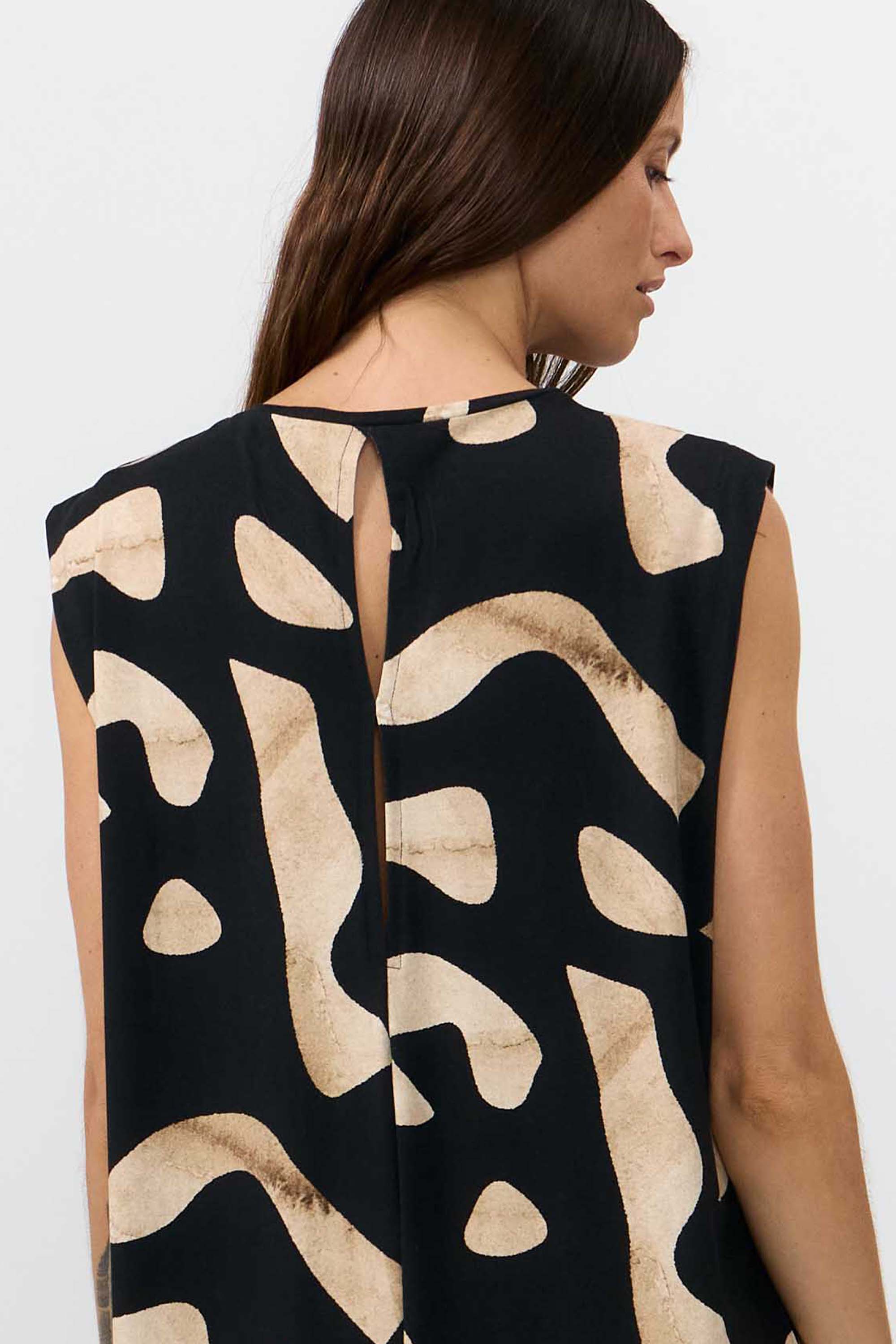VESTIDO SHIRE PRINT STONES