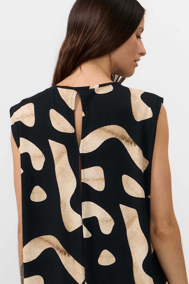 SHIRE DRESS PRINT STONES