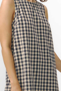 VESTIDO LENA CHECK GREY