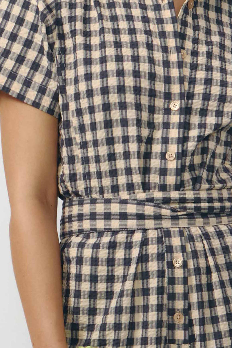 ALME JUMPSUIT CHECK GREY