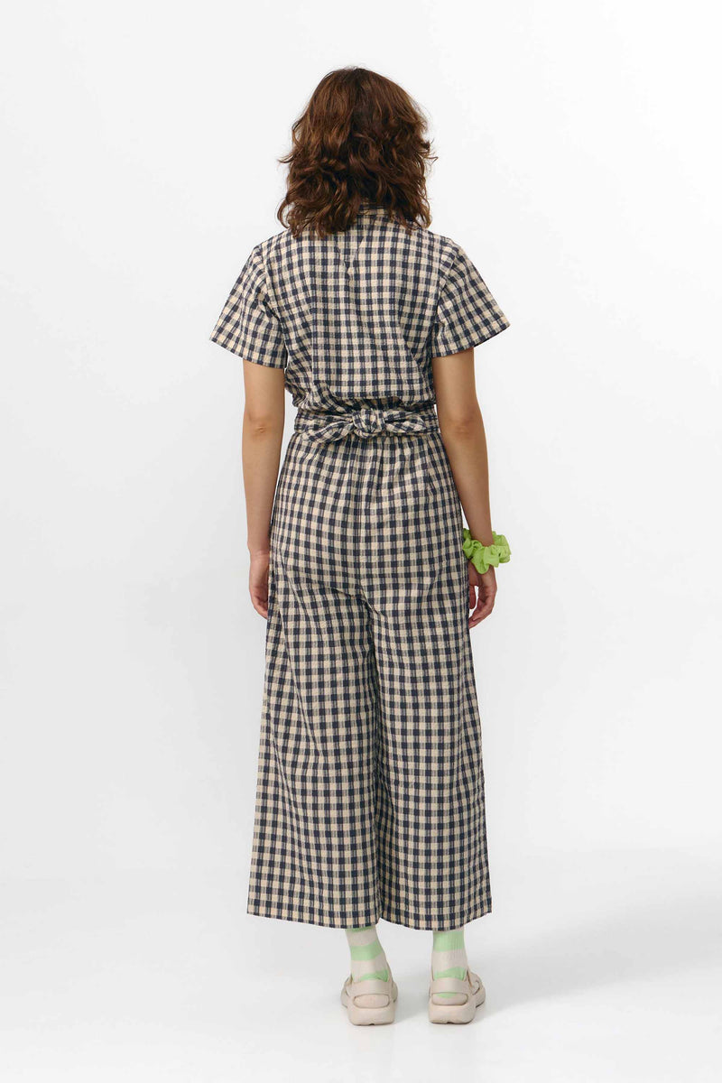 ALME JUMPSUIT CHECK GREY