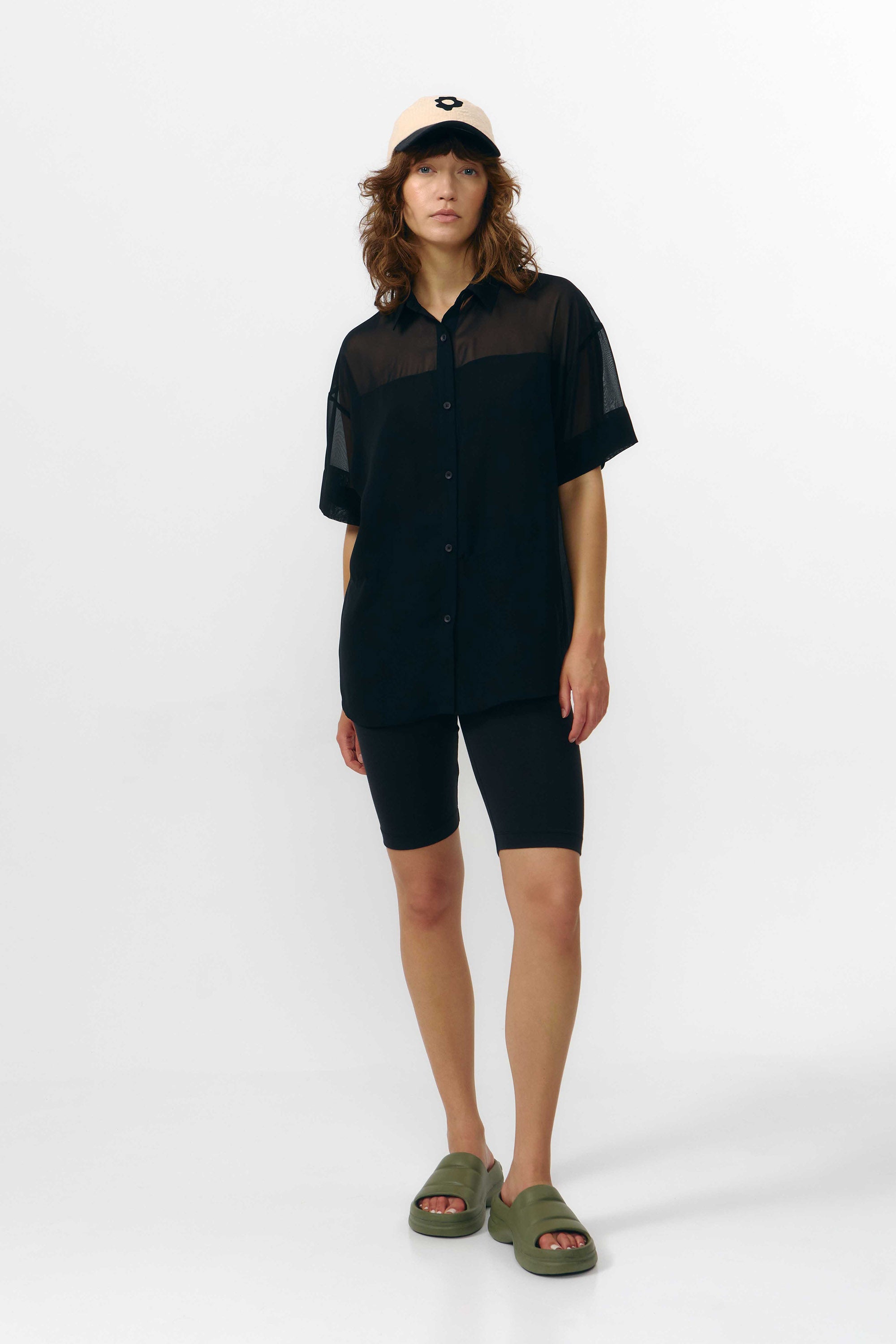 MINAB SHIRT SCHIFFON BLACK