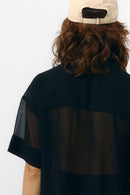 MINAB SHIRT SCHIFFON BLACK