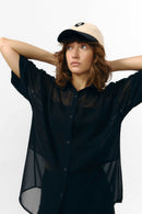 MINAB SHIRT SCHIFFON BLACK