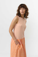 MIE DRESS STRIPES ORANGE