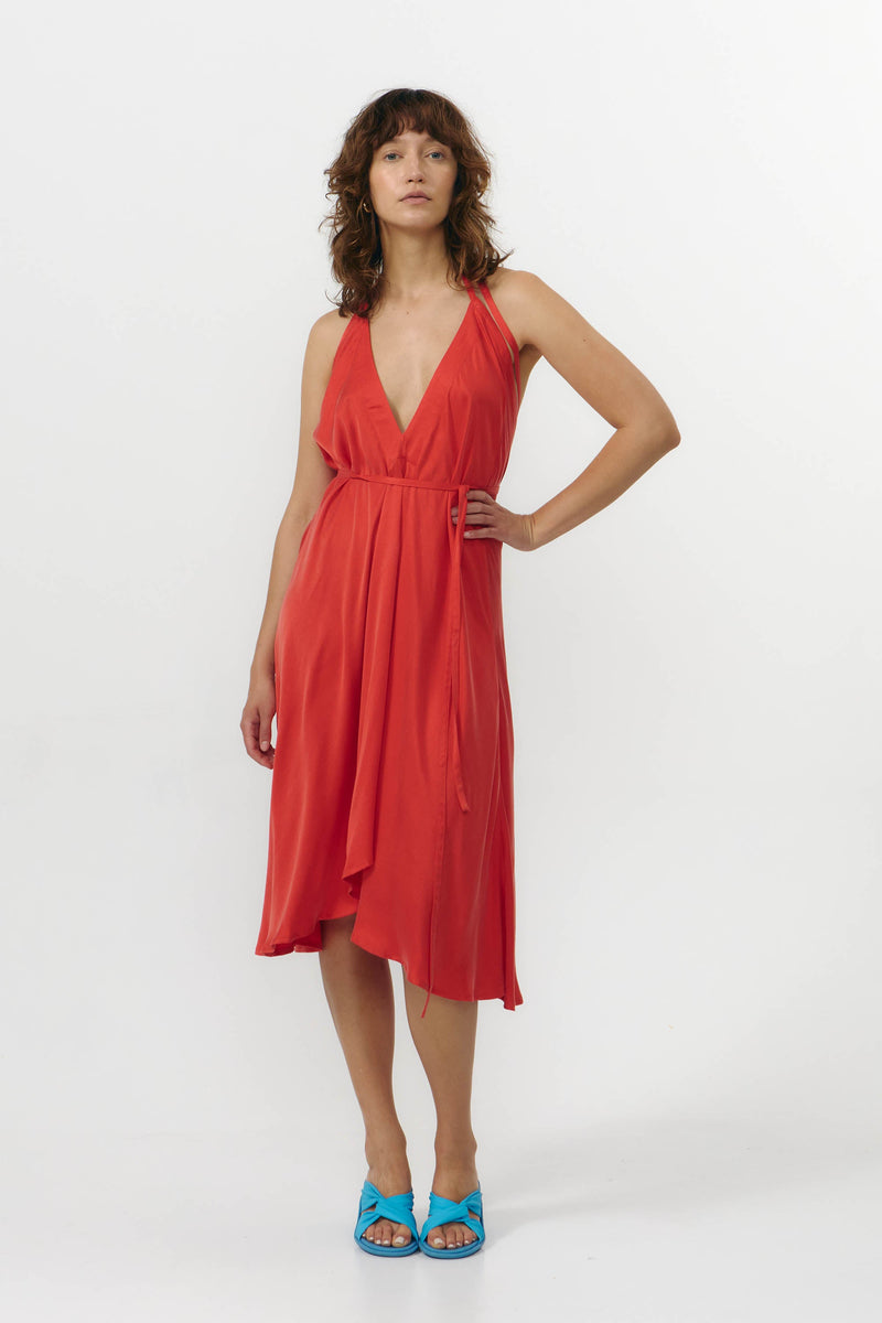 MP DRESS SHORT CUPRO RED
