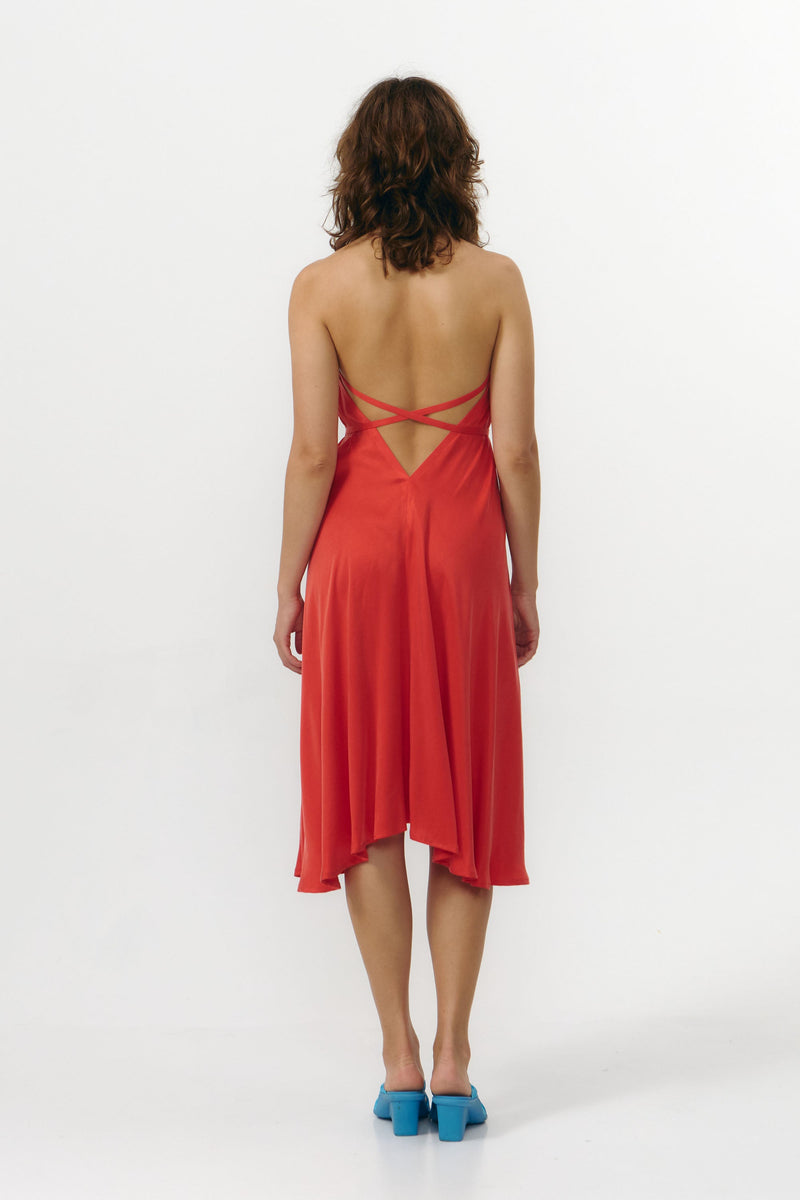 MP DRESS SHORT CUPRO RED