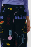 PANTALONES HATTA DE VISCOSA PRINT HOLIDAY