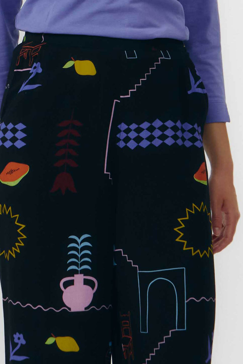 HATTA PANTS VISCOSE PRINT HOLIDAY