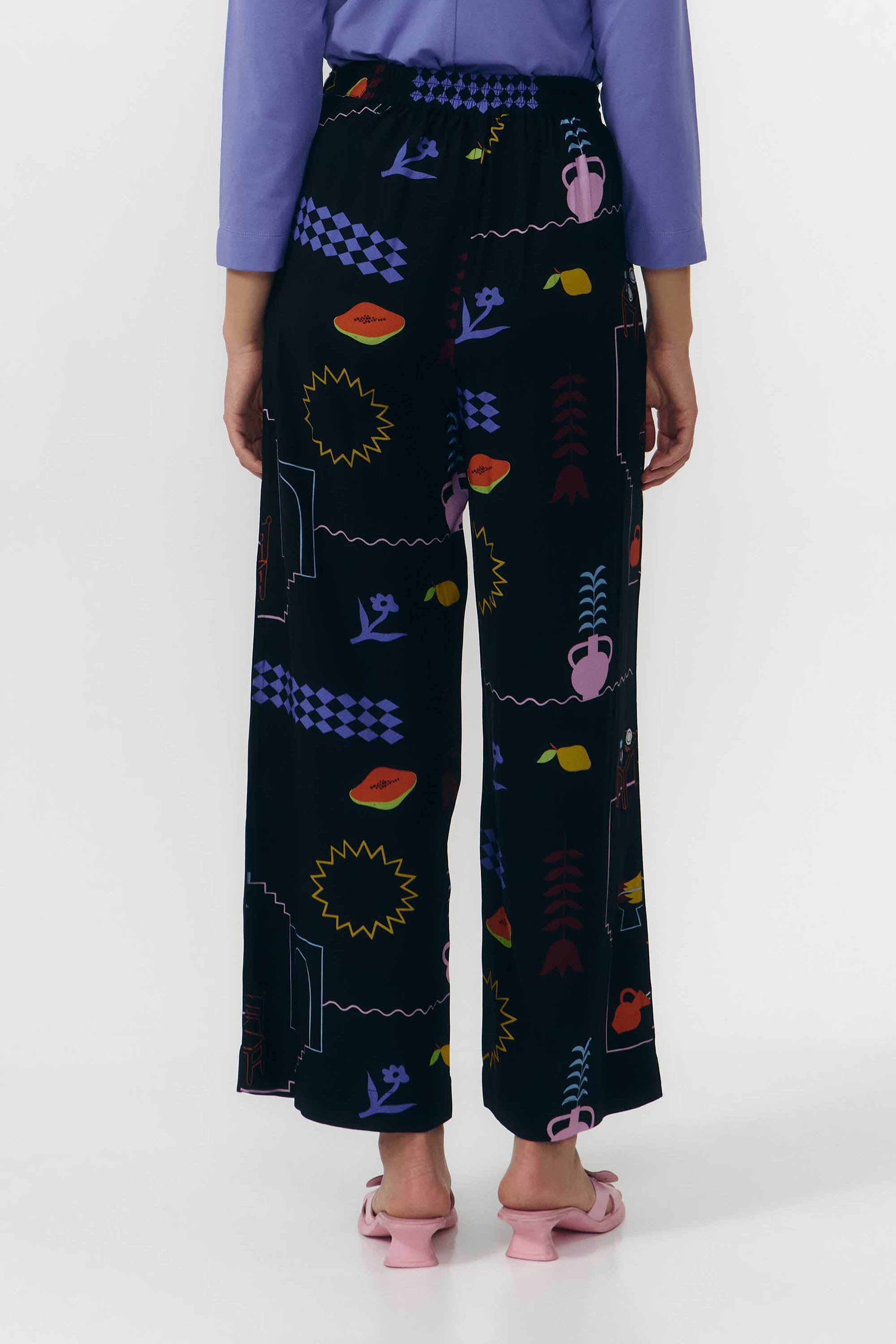 PANTALONES HATTA DE VISCOSA PRINT HOLIDAY