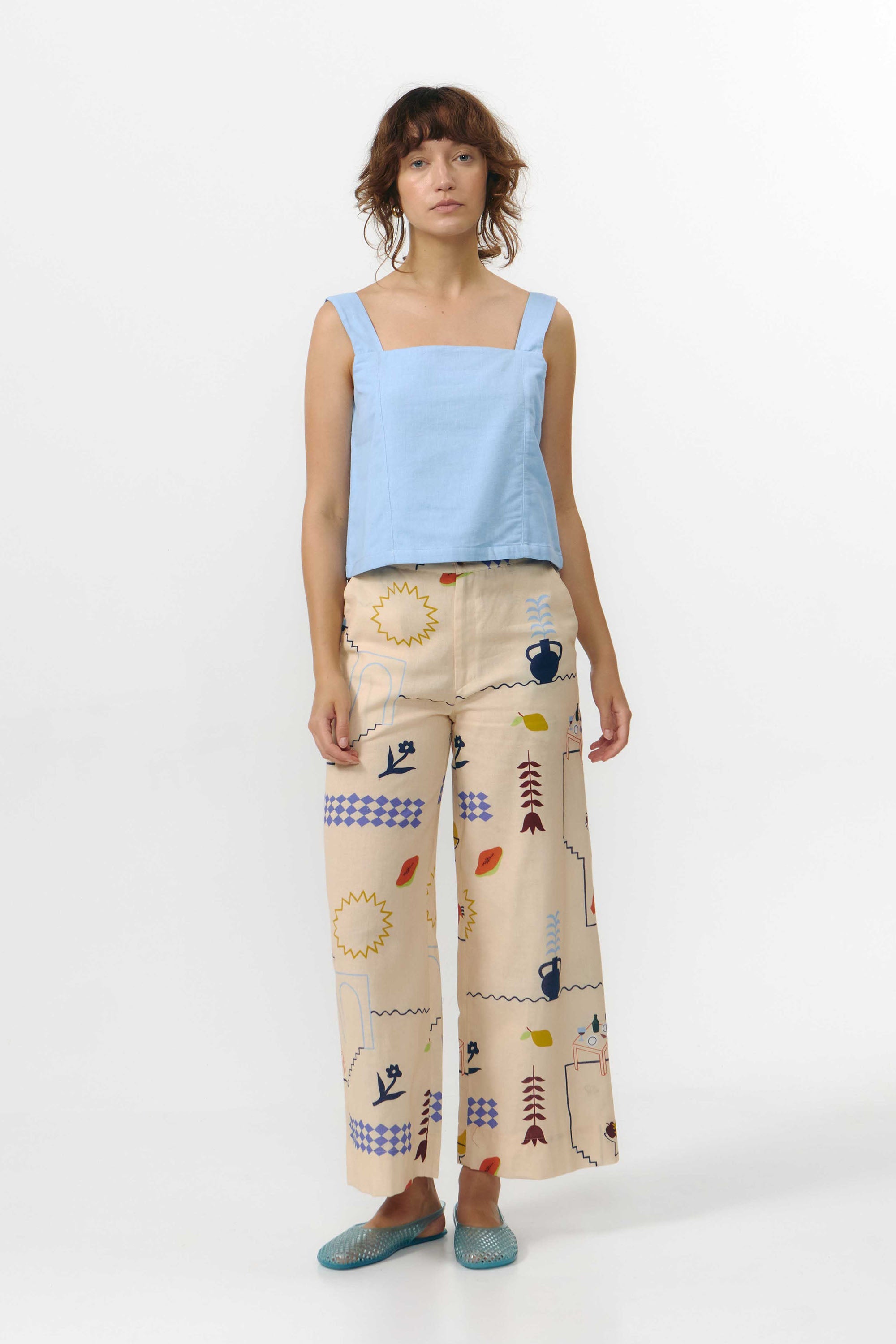 ULLA PANTS PRINT HOLIDAY