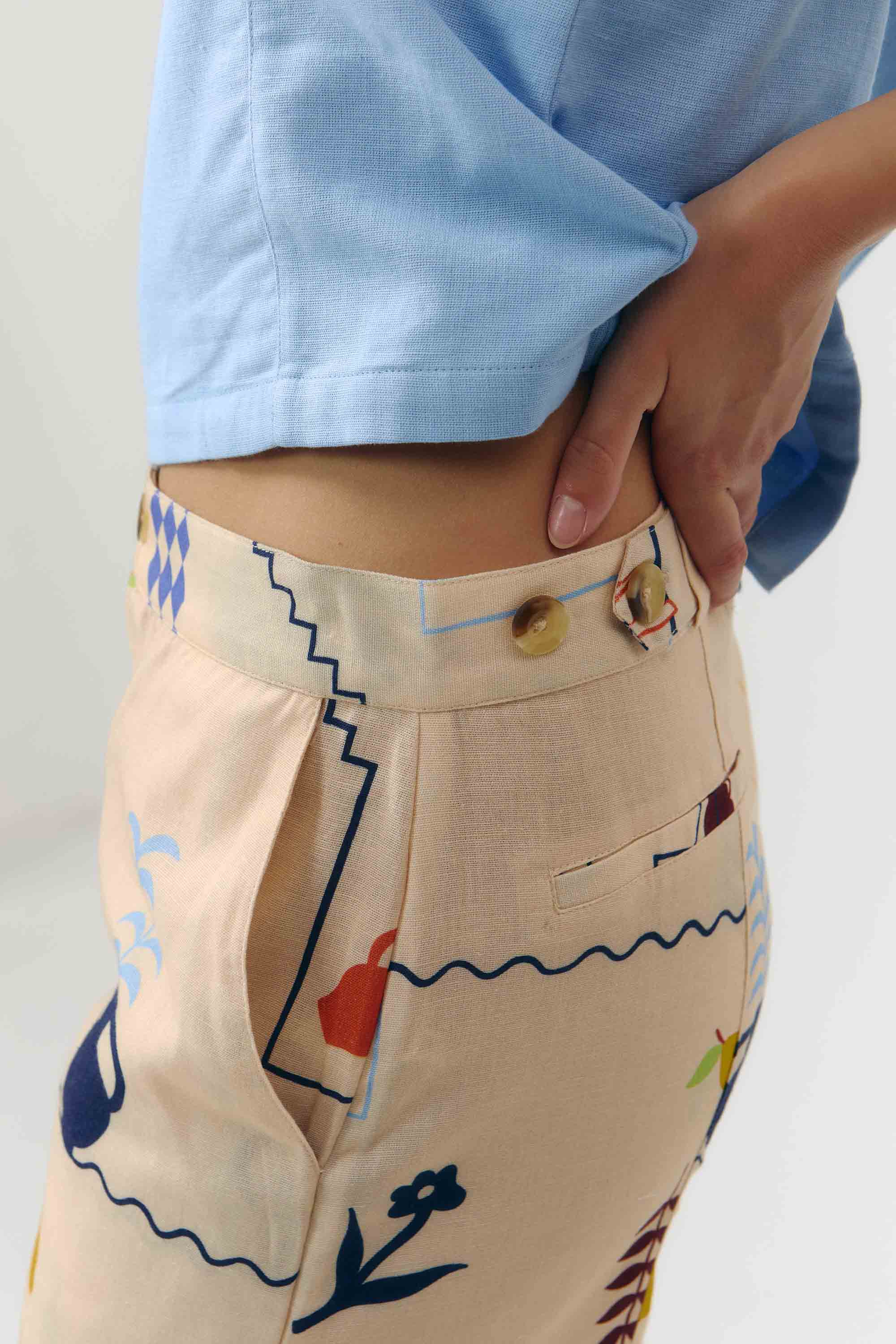 ULLA PANTS PRINT HOLIDAY