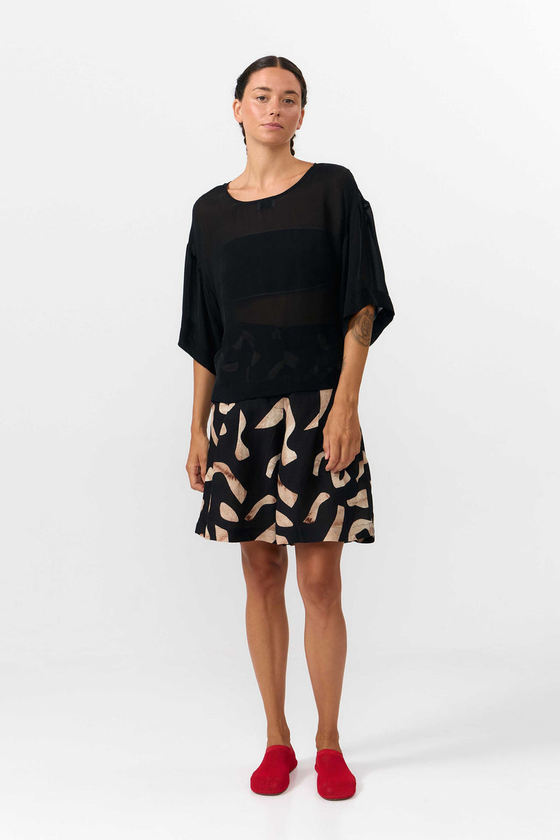SELLA BLOUSE SCHIFFON BLACK