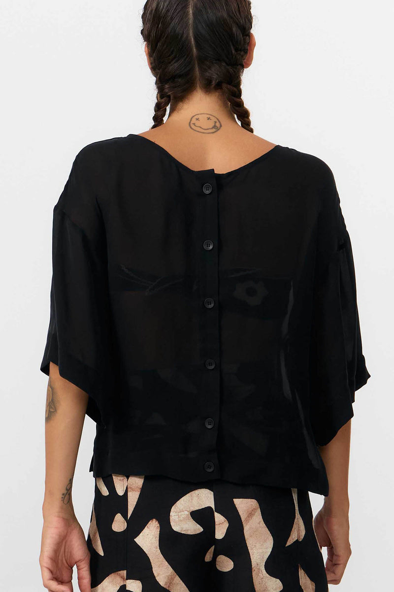 SELLA BLOUSE SCHIFFON BLACK