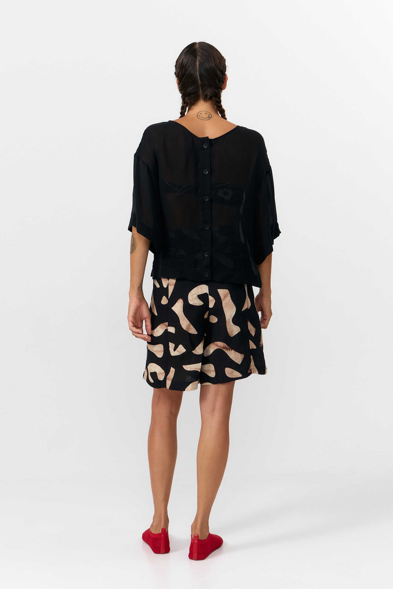 SELLA BLOUSE SCHIFFON BLACK