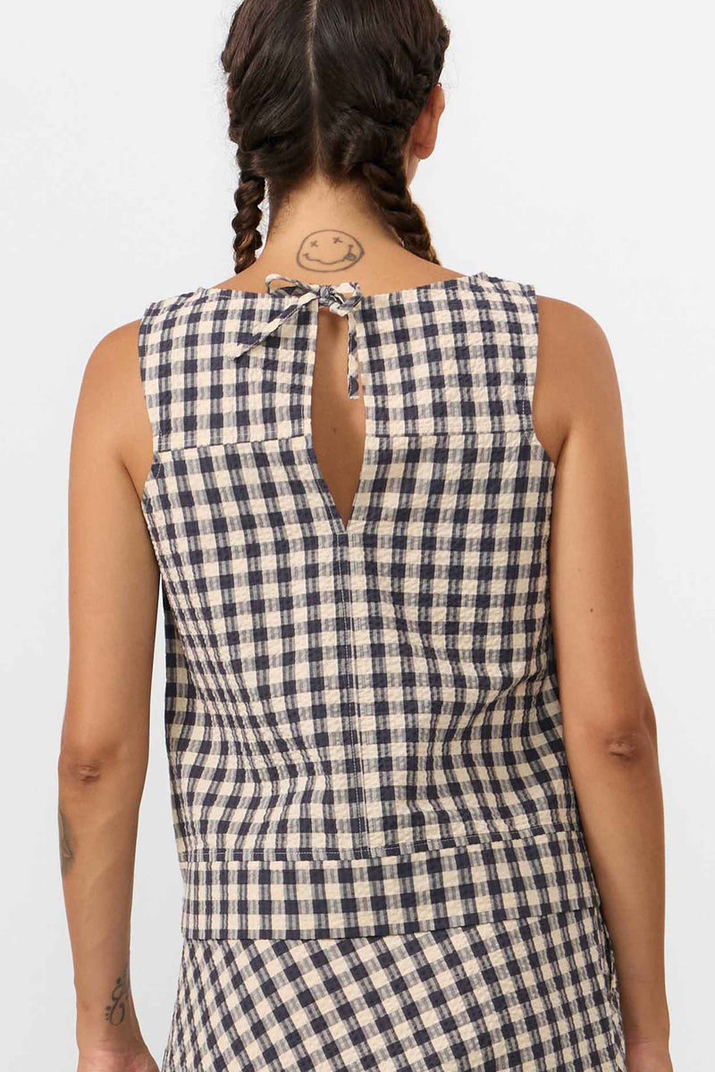 ARUBA TOP CHECK GREY