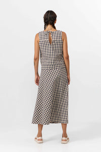 TOP ARUBA CHECK GREY
