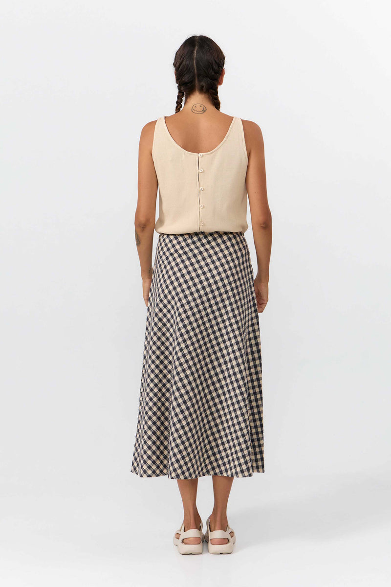 BELEN SKIRT CHECK GREY