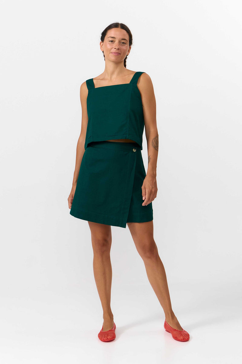 POLO SKIRT DEEP GREEN