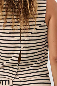 TOP SIL STRIPES BLACK