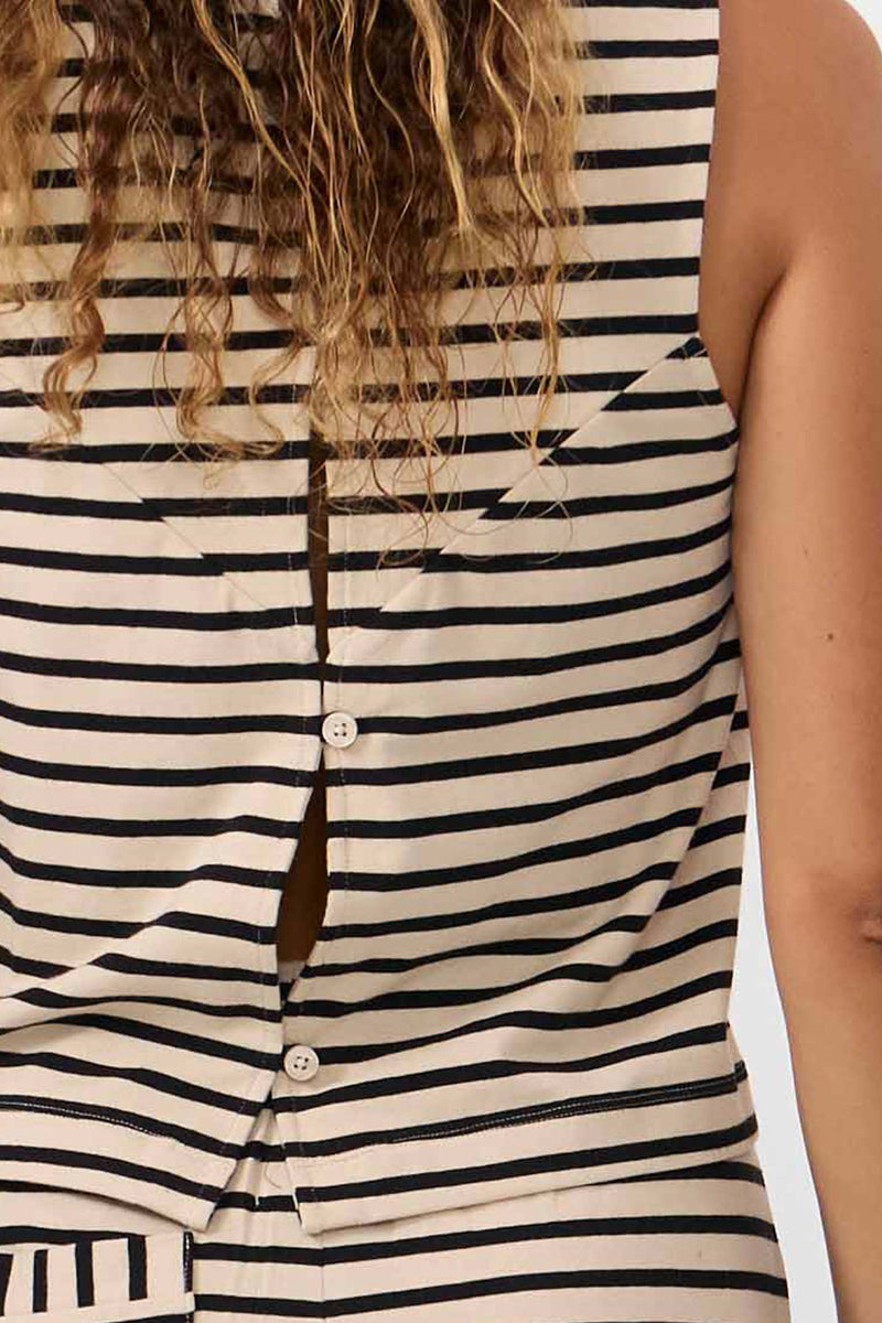 SIL TOP STRIPES BLACK