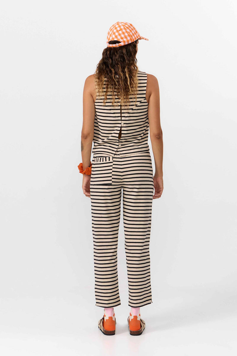 SIL TOP STRIPES BLACK