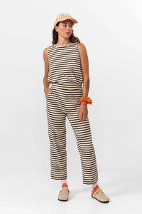 MORGON PANTS STRIPES BLACK