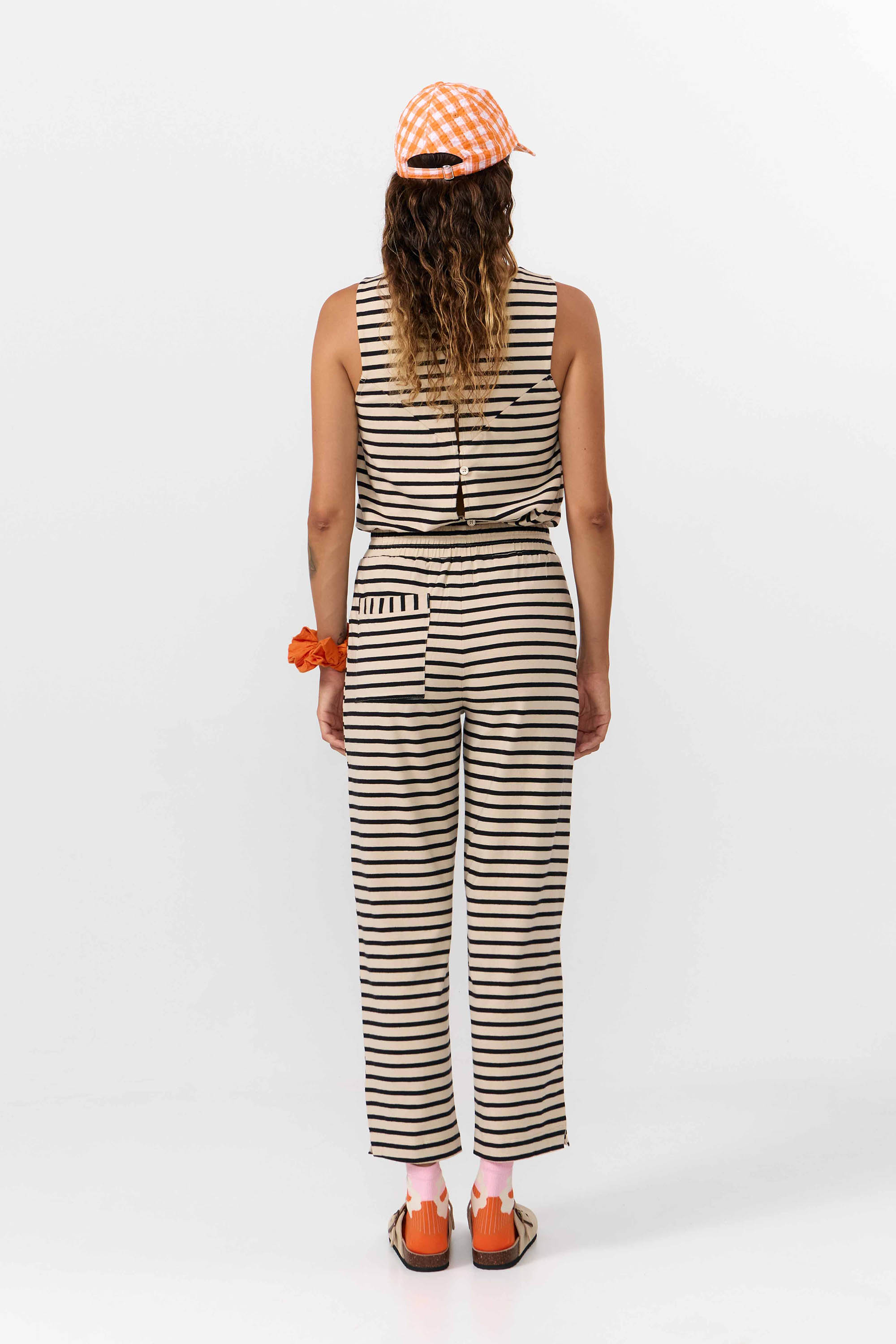 MORGON PANTS STRIPES BLACK