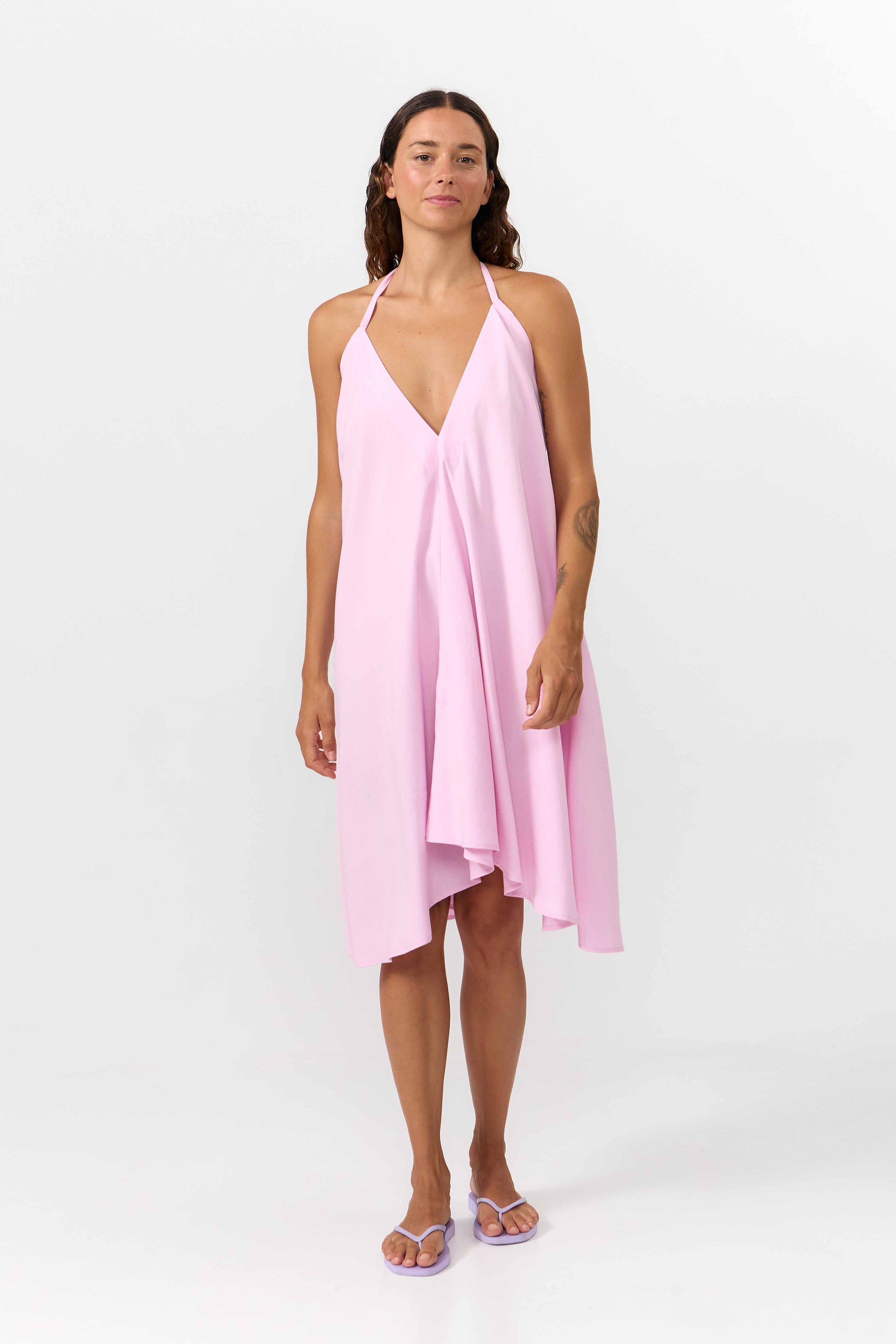 VESTIDO CORTO MULTIPOSICIÓN MODAL PINK