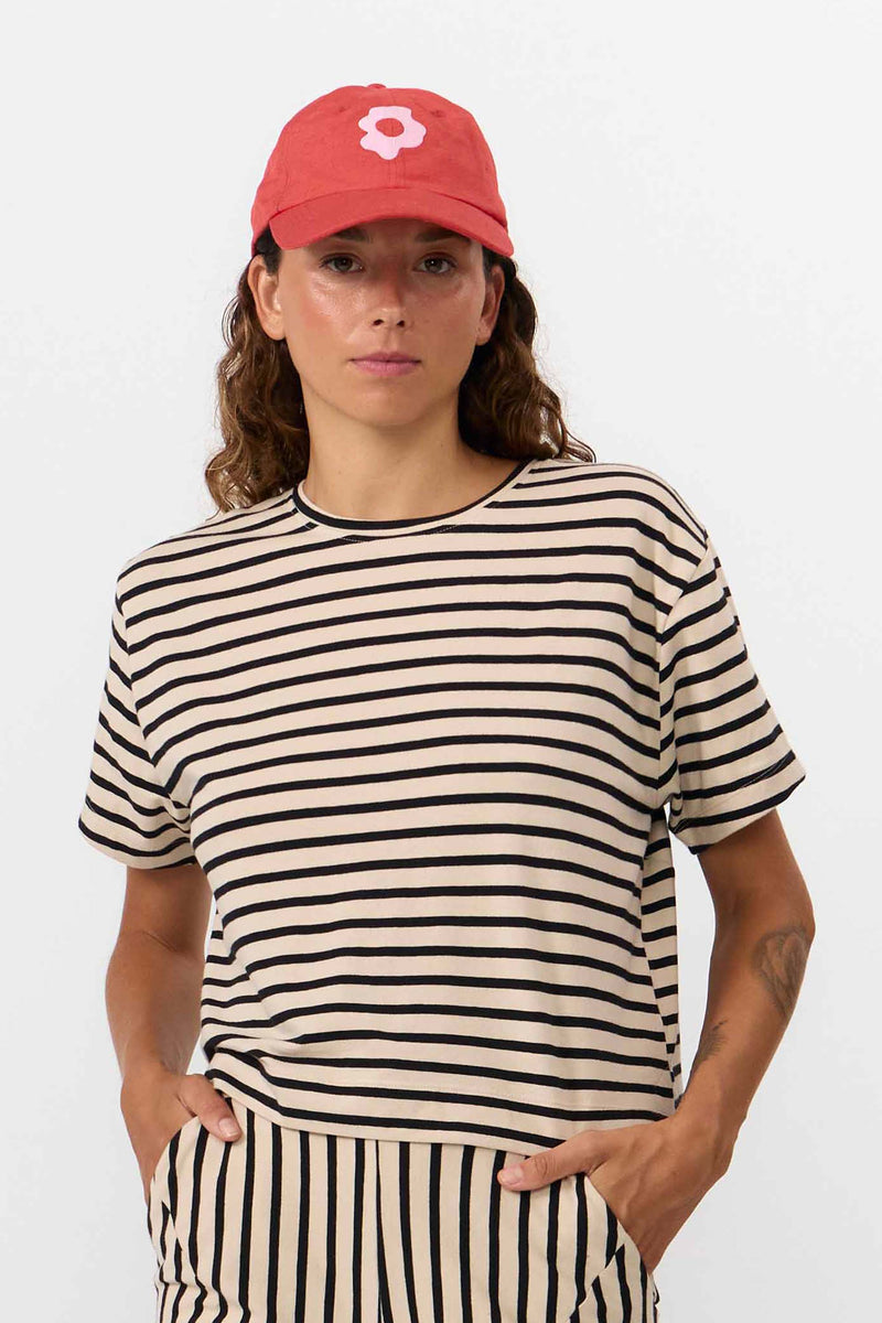 ISQUIA TOP STRIPES BLACK