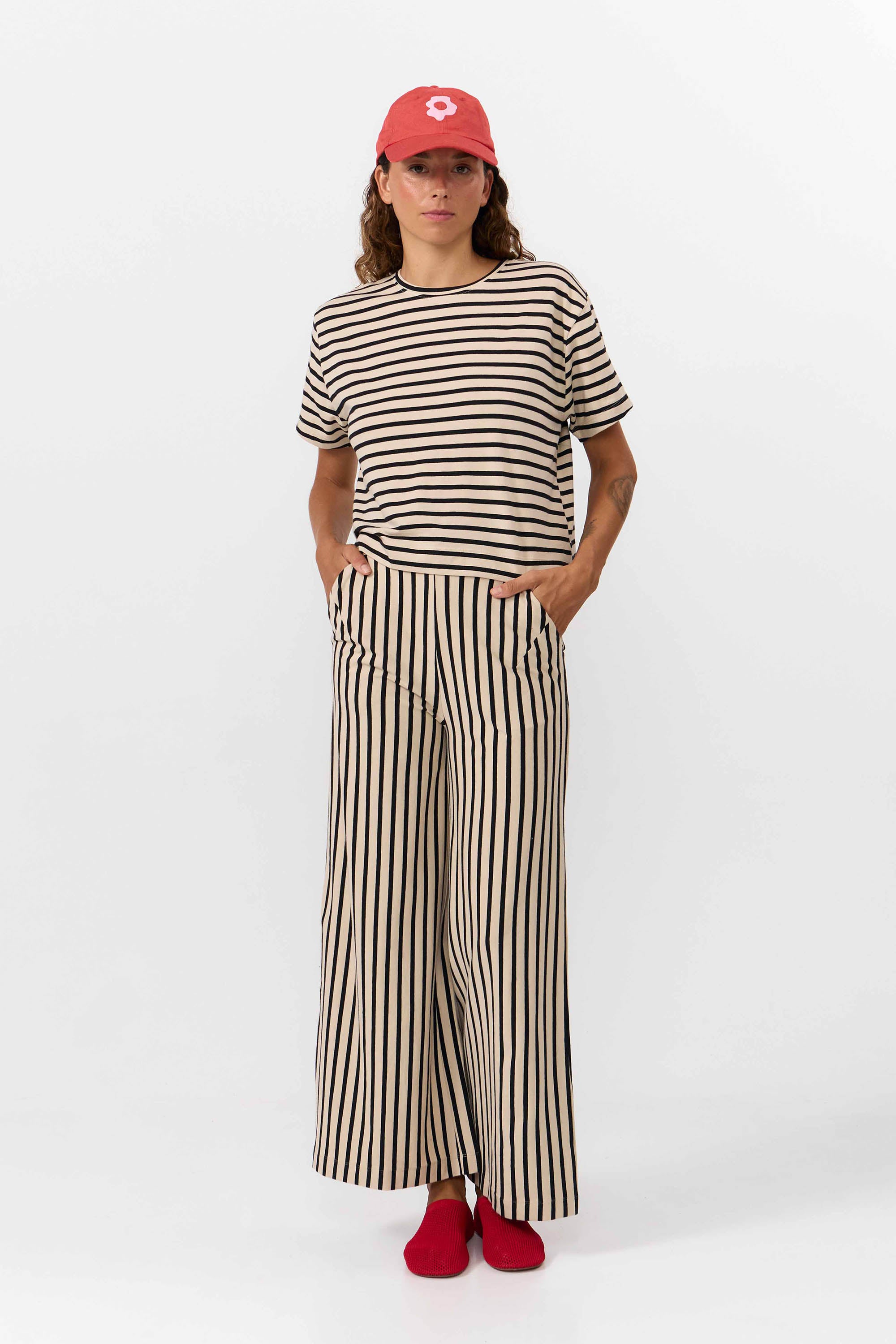 TOP ISQUIA STRIPES BLACK