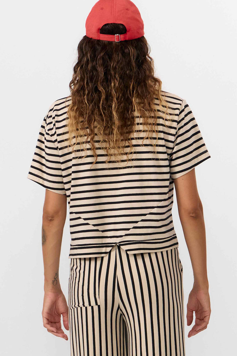 ISQUIA TOP STRIPES BLACK