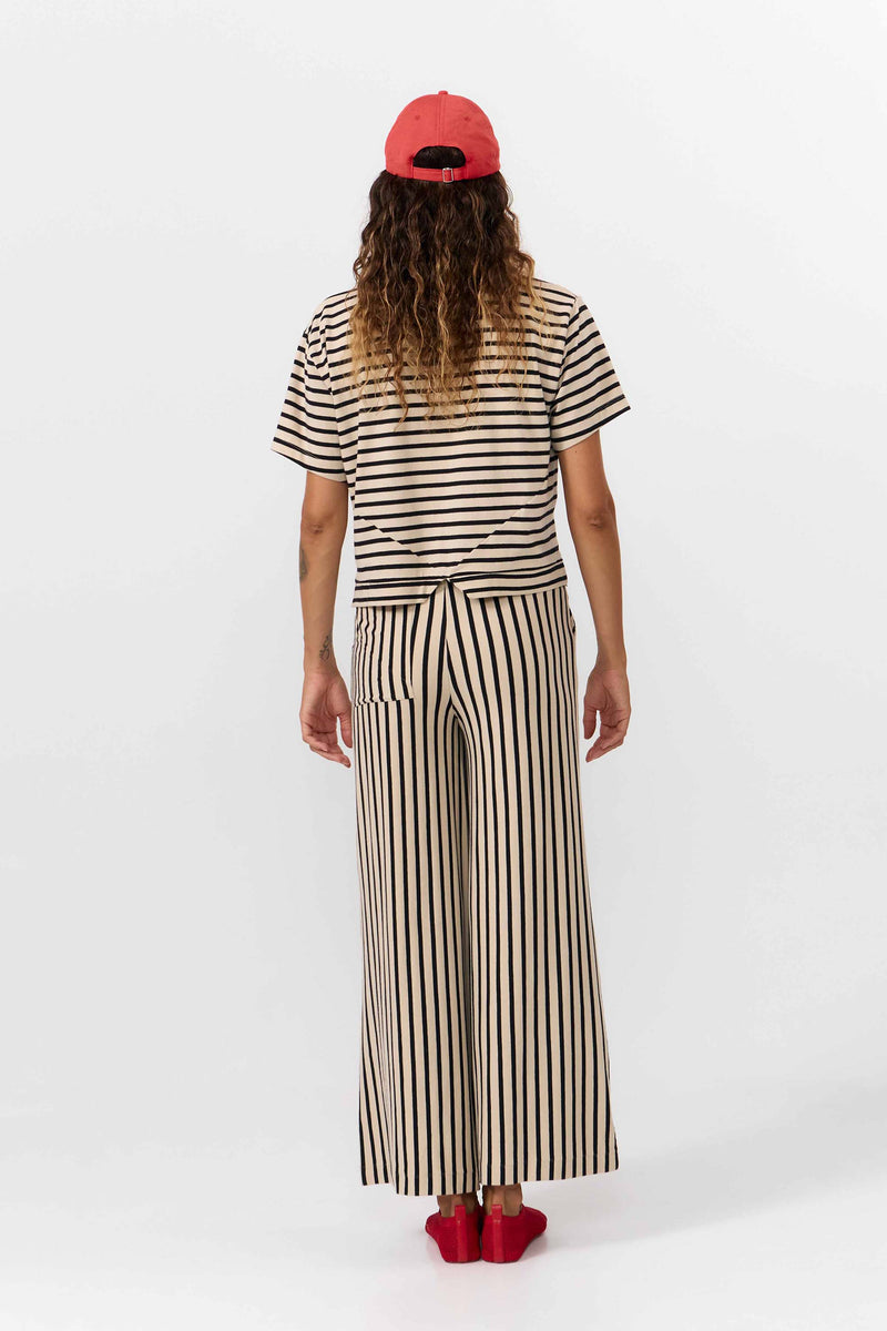ISQUIA TOP STRIPES BLACK