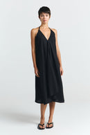 MP SHORT VISCOSE LINEN BLACK
