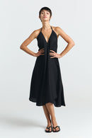 MP SHORT VISCOSE LINEN BLACK