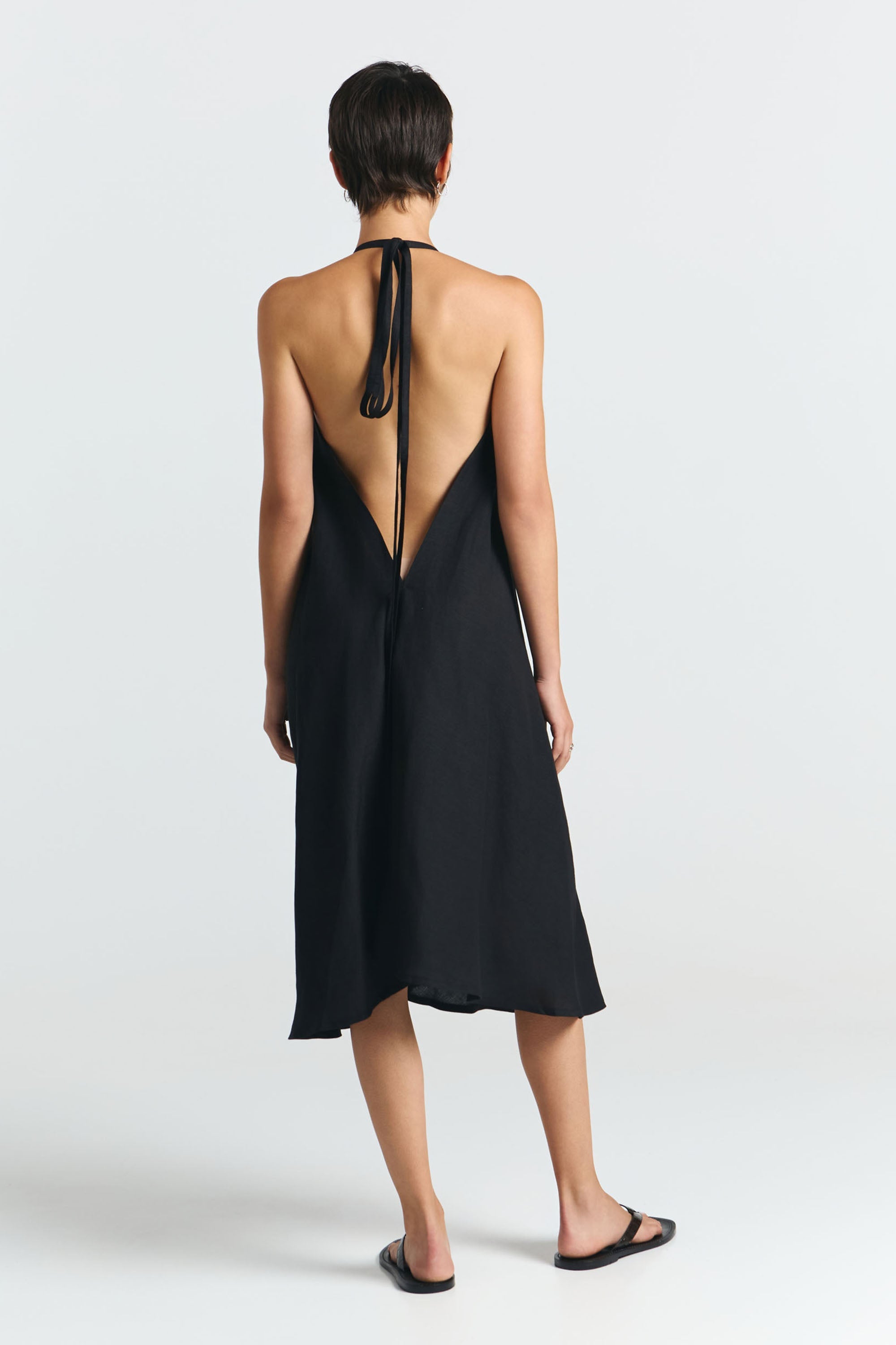 MP SHORT VISCOSE LINEN BLACK