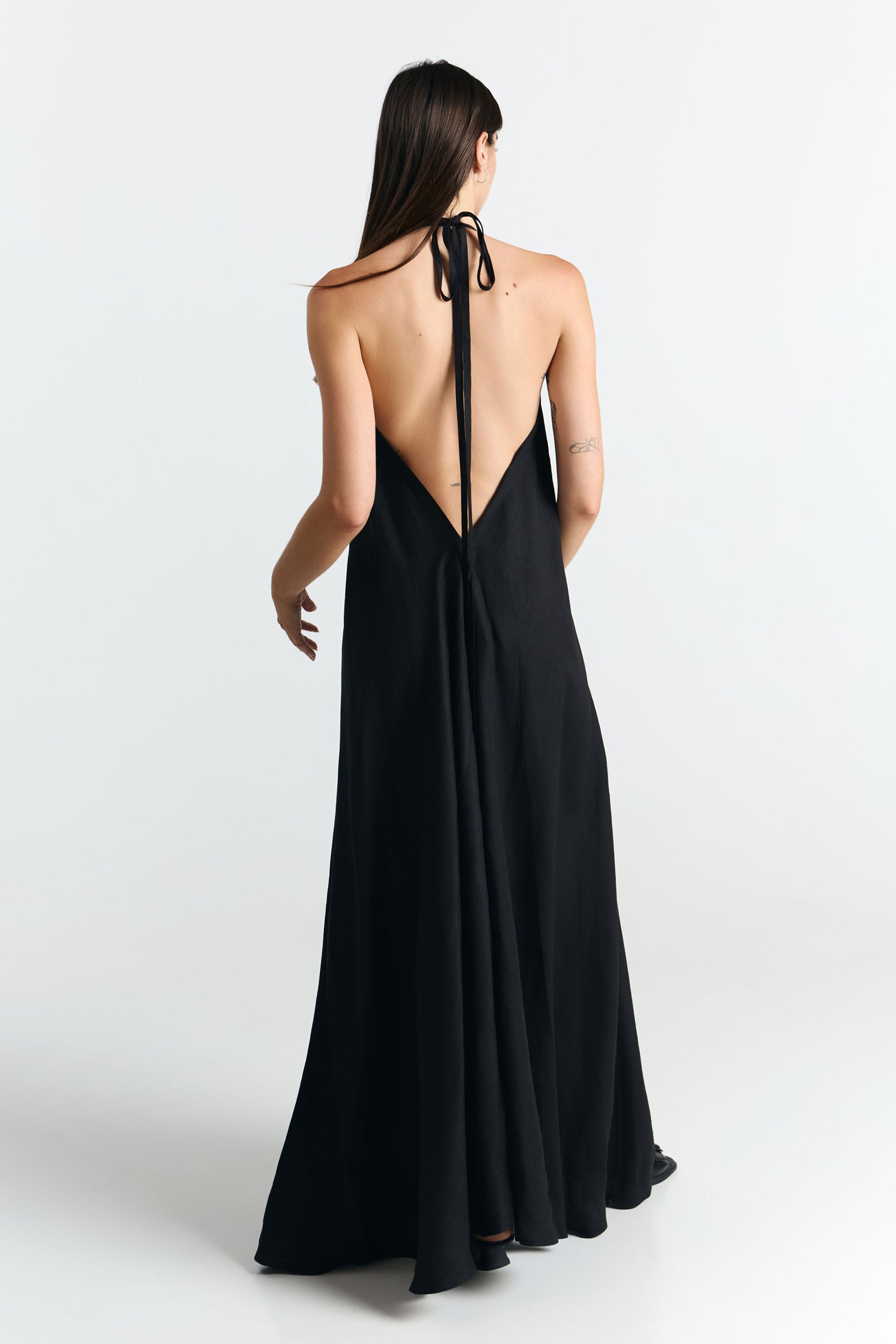 MP LONG VISCOSE LINEN BLACK