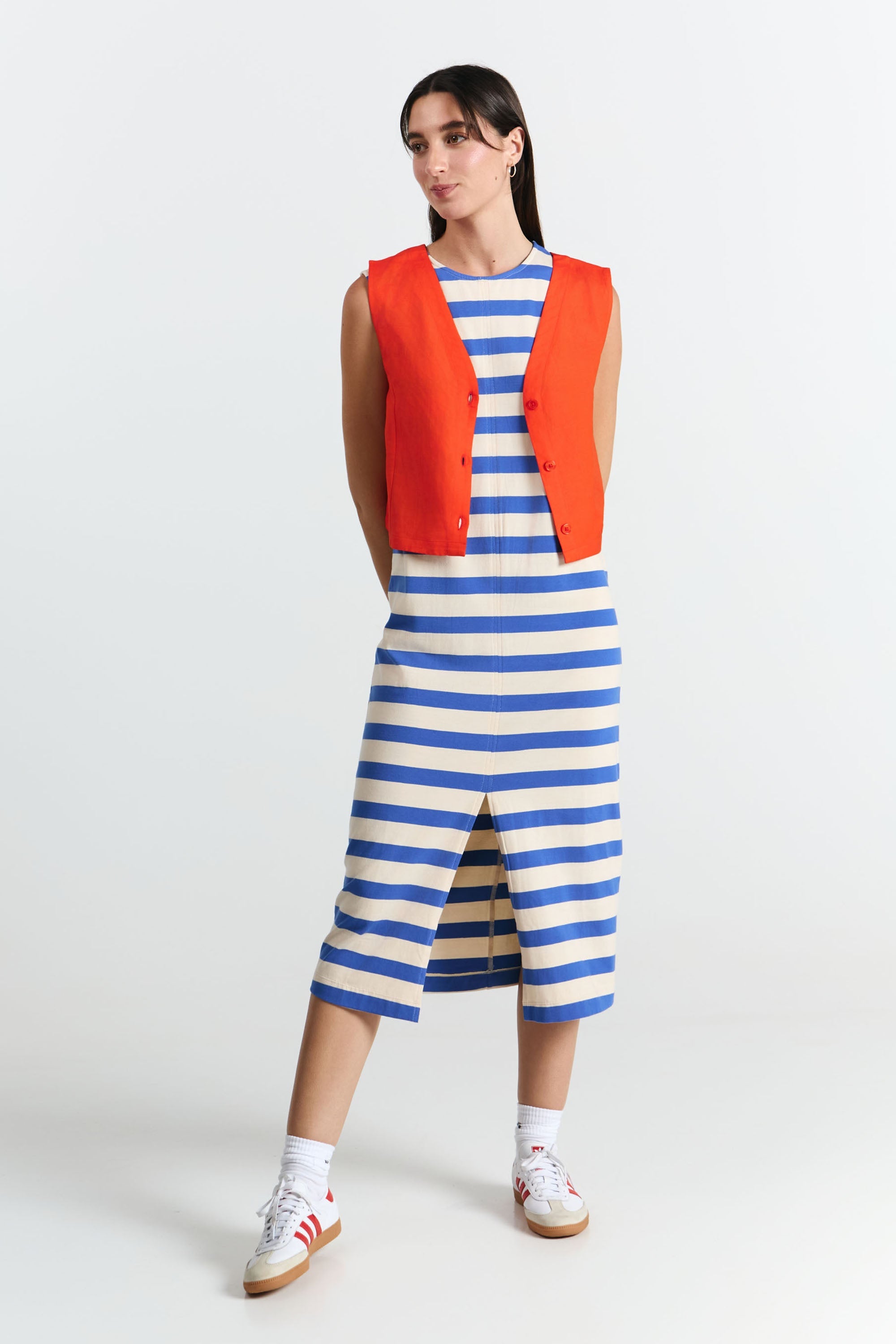 VESTIDO SAYULA BLUE STRIPES