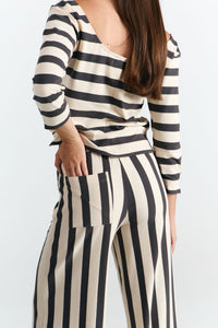 PALAU PANTS BLACK STRIPES