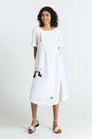 VESTIDO BANES EMBROIDERY WHITE