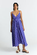 MP MIDI COTTON LINEN PRINT MOON