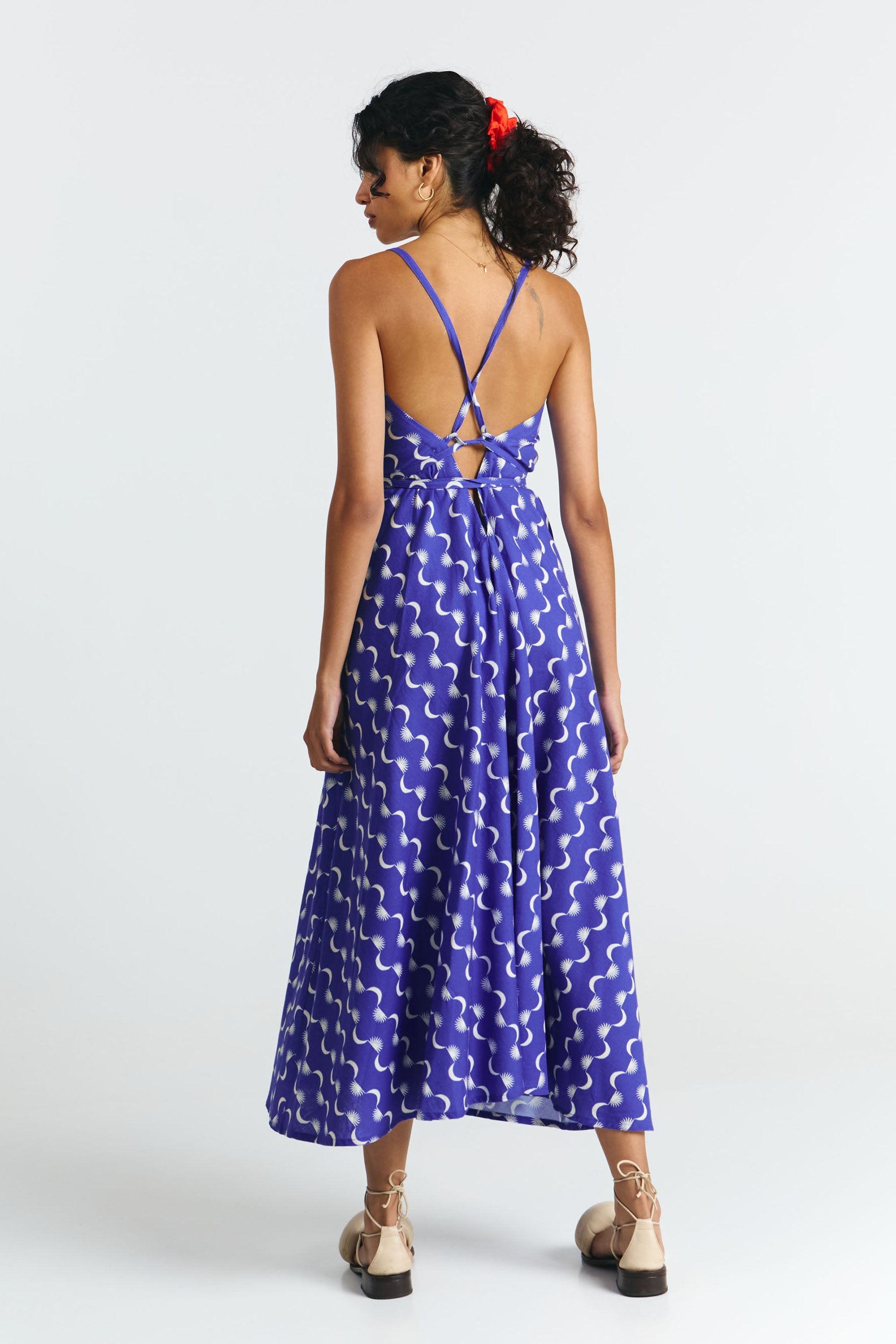MP MIDI COTTON LINEN PRINT MOON