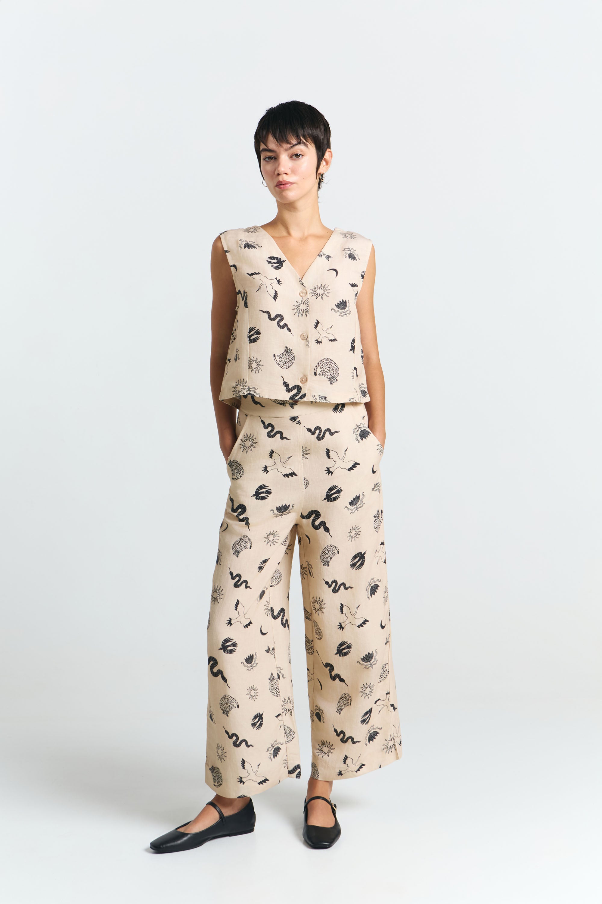 CHALECO AZUAH PRINT FAUNA