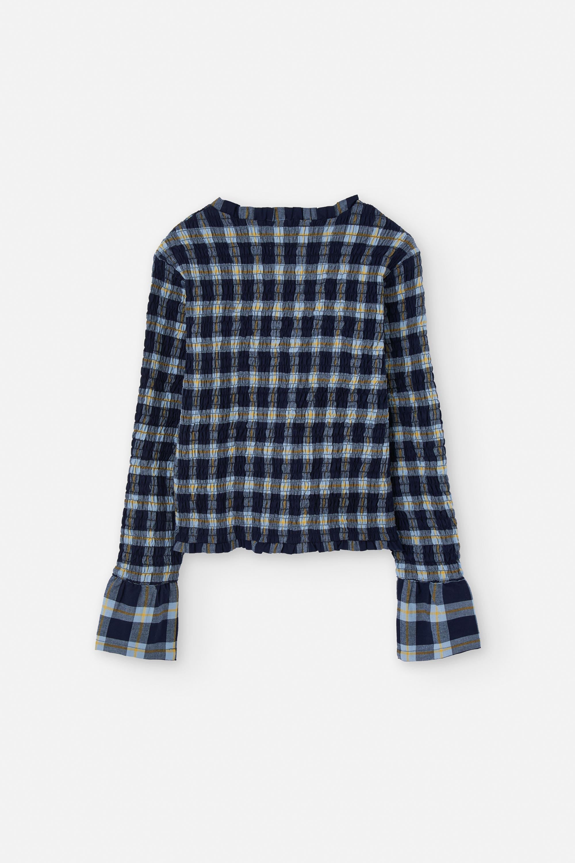 TEMPE BLOUSE CHECK MUSTARD