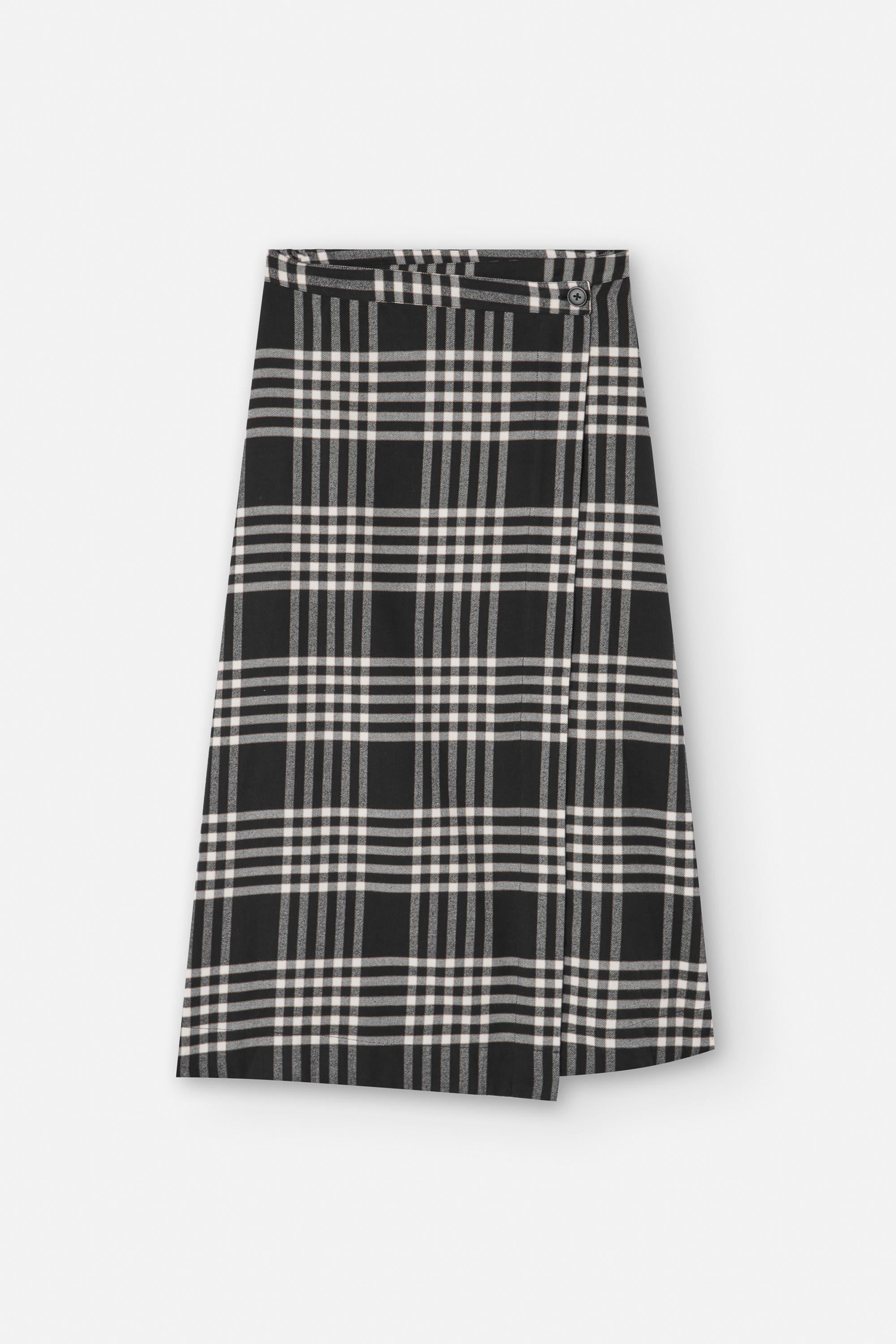 TOMIR SKIRT FLANNEL CHECK BLACK
