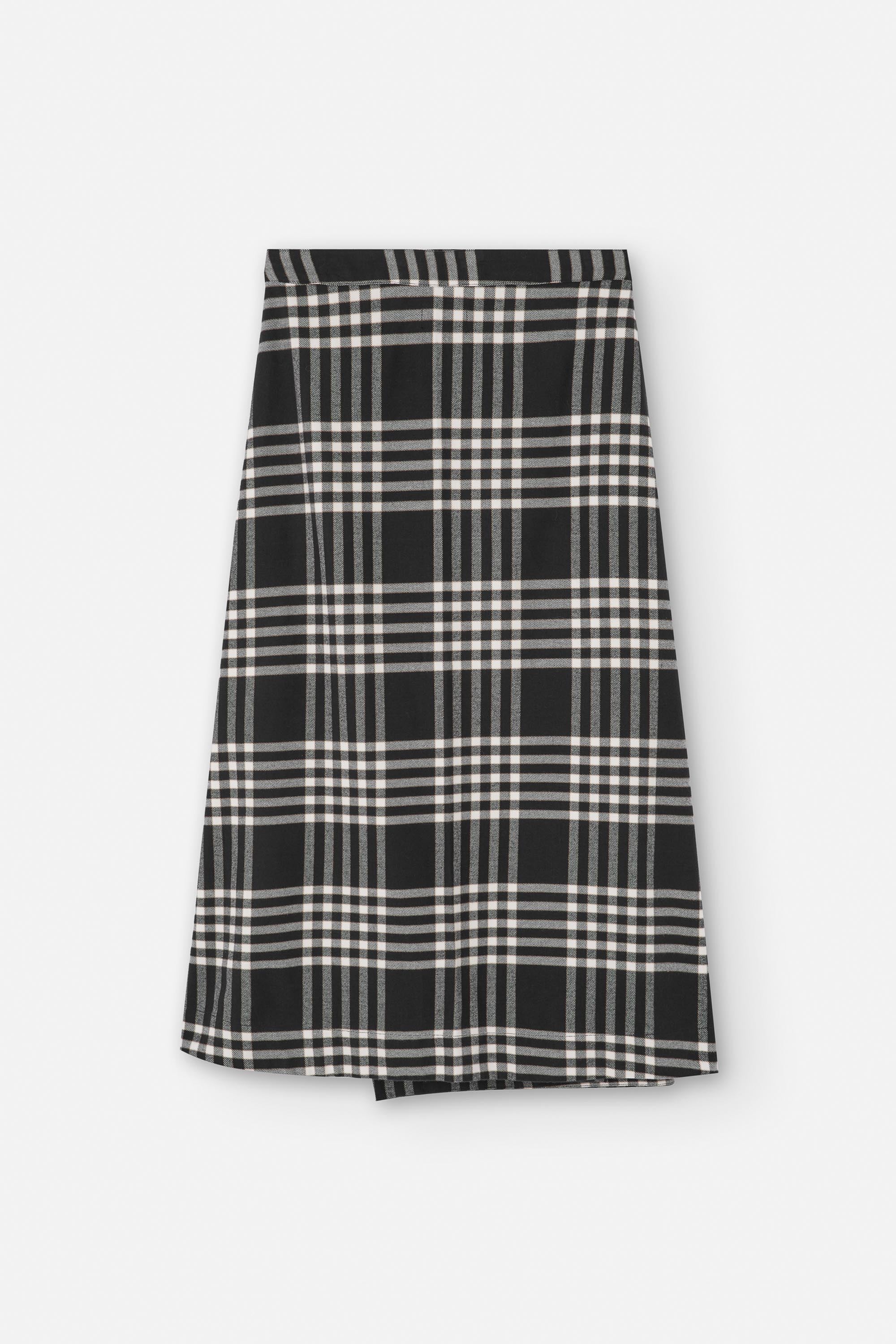 TOMIR SKIRT FLANNEL CHECK BLACK