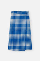 TOMIR SKIRT FLANNEL CHECK BLUE