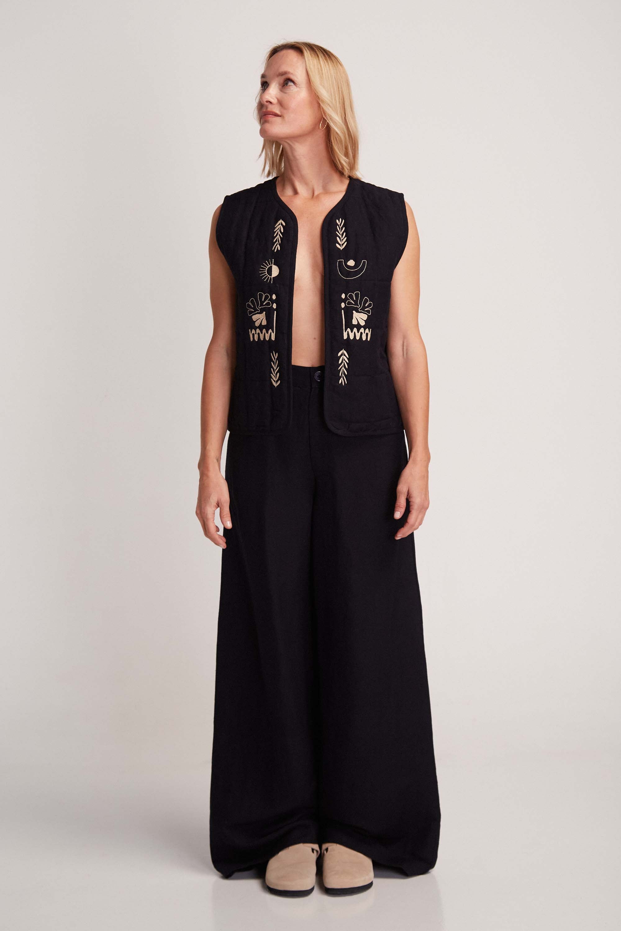 ANETO VEST BLACK